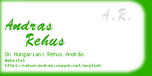 andras rehus business card